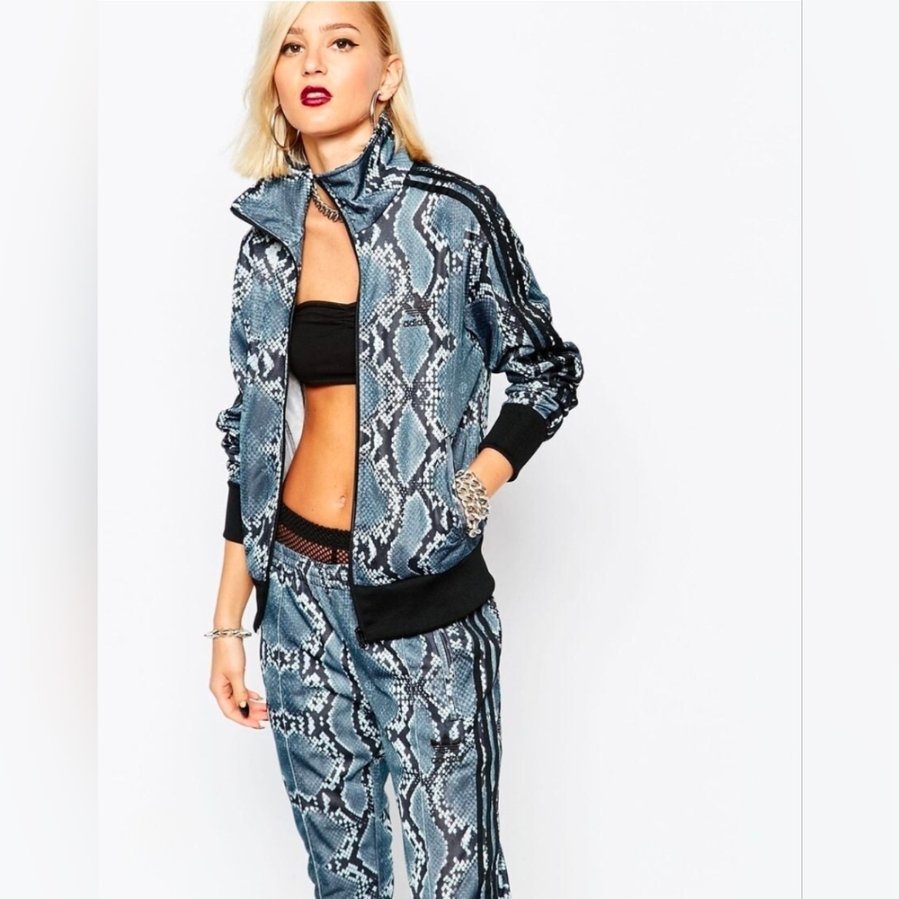 Adidas Originals Snake Print Track Bomber Jacket Size XS